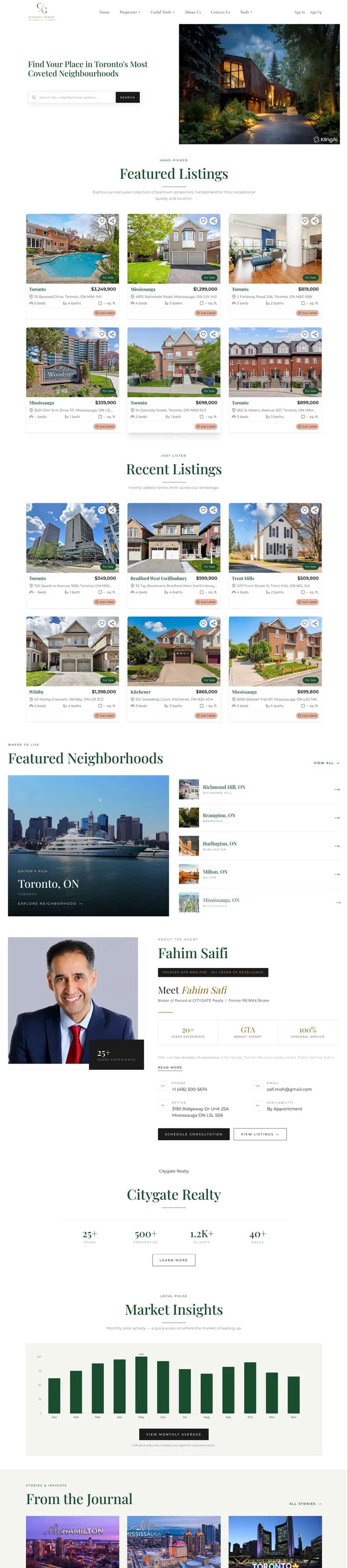 The Citygate Light website theme