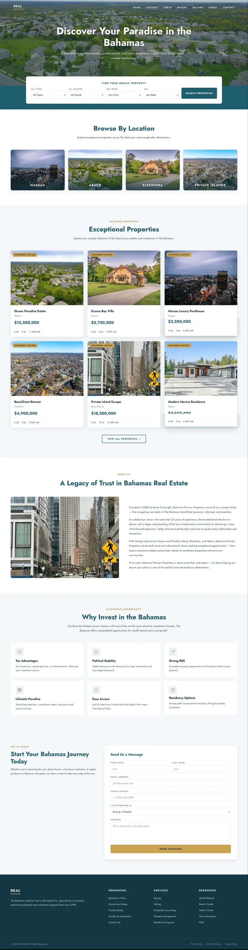 The Island website theme