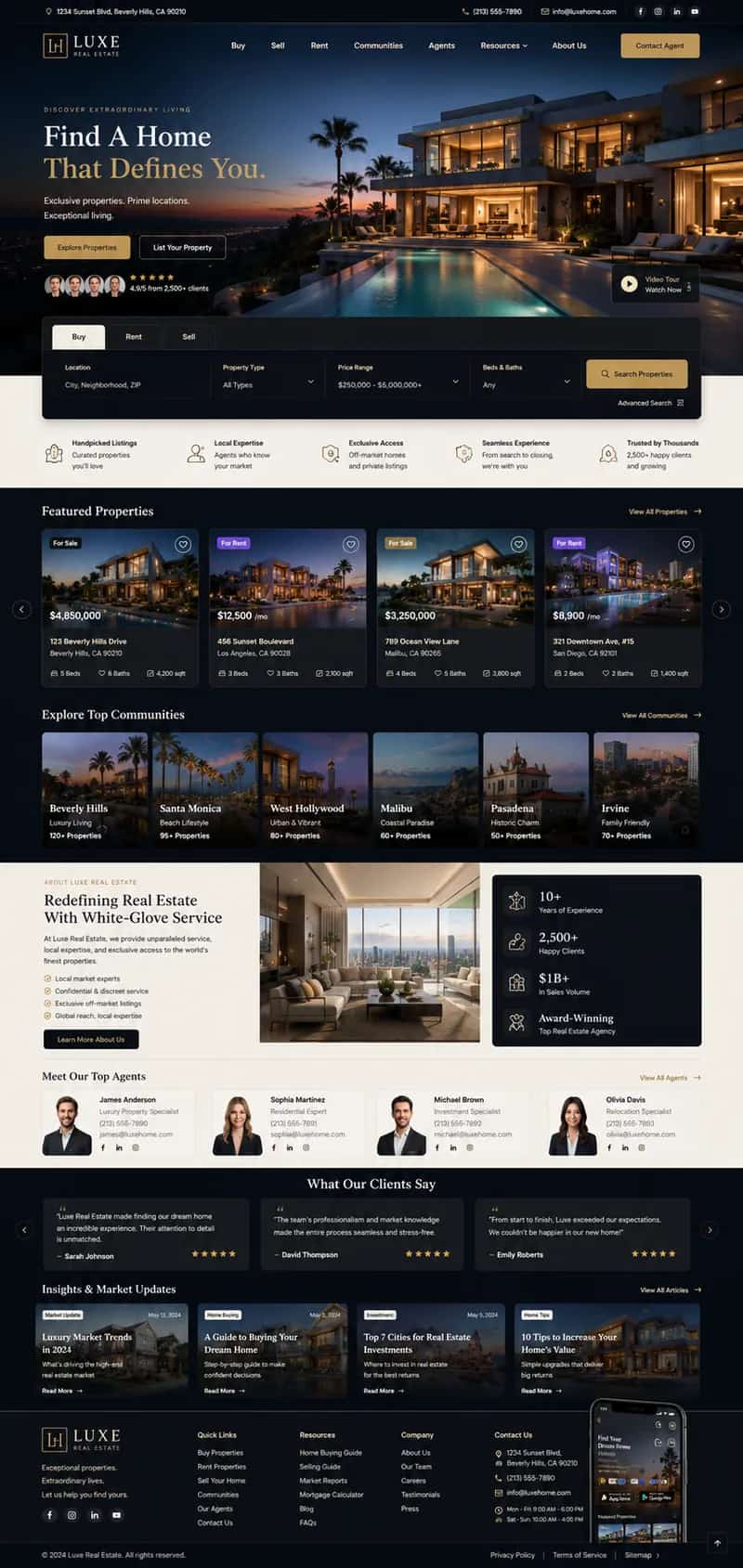 The Luxe website theme