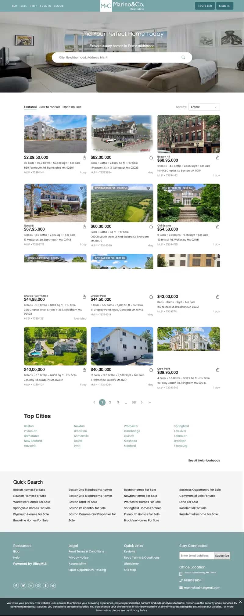 The Marino website theme