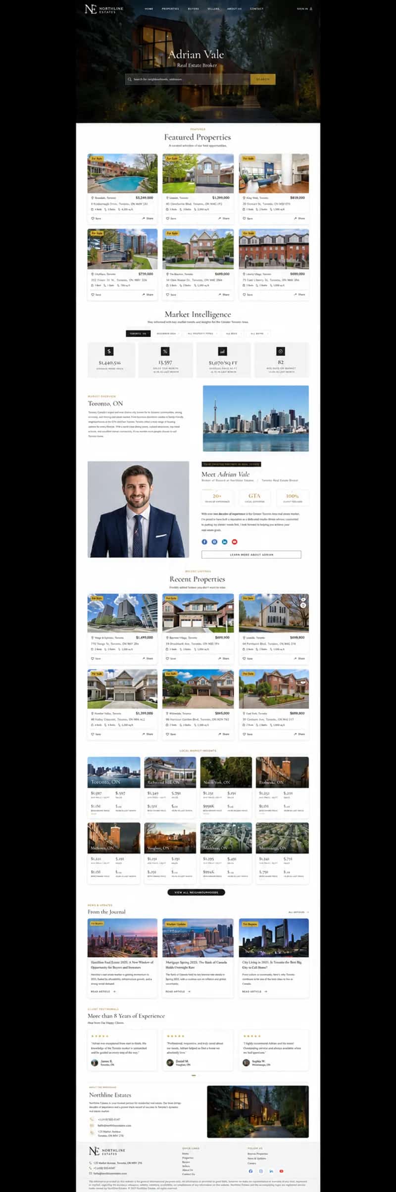 The Northline website theme