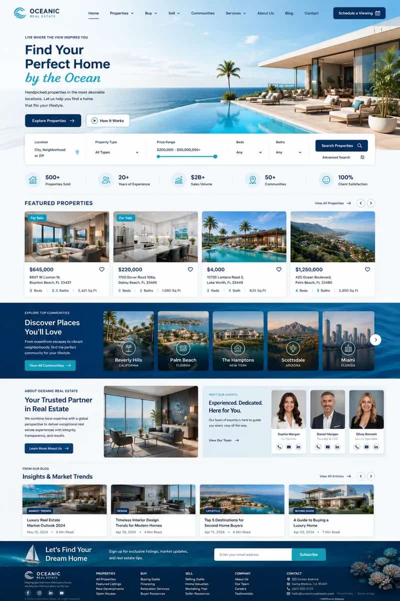 The Oceanic website theme