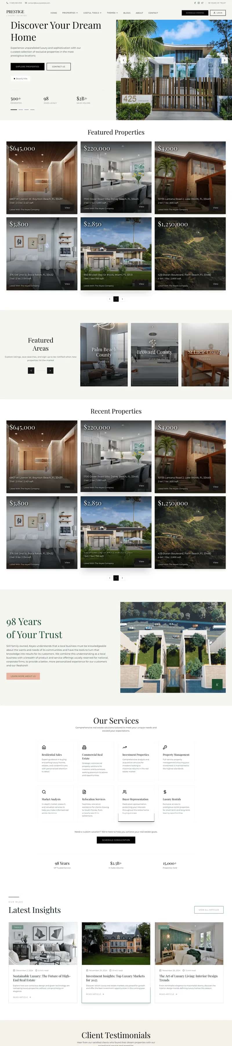 The Prestige website theme
