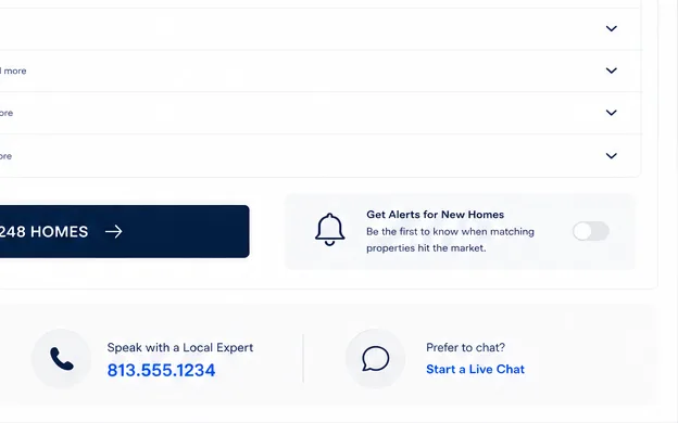 The save-search control and the alert opt-in for new matching homes